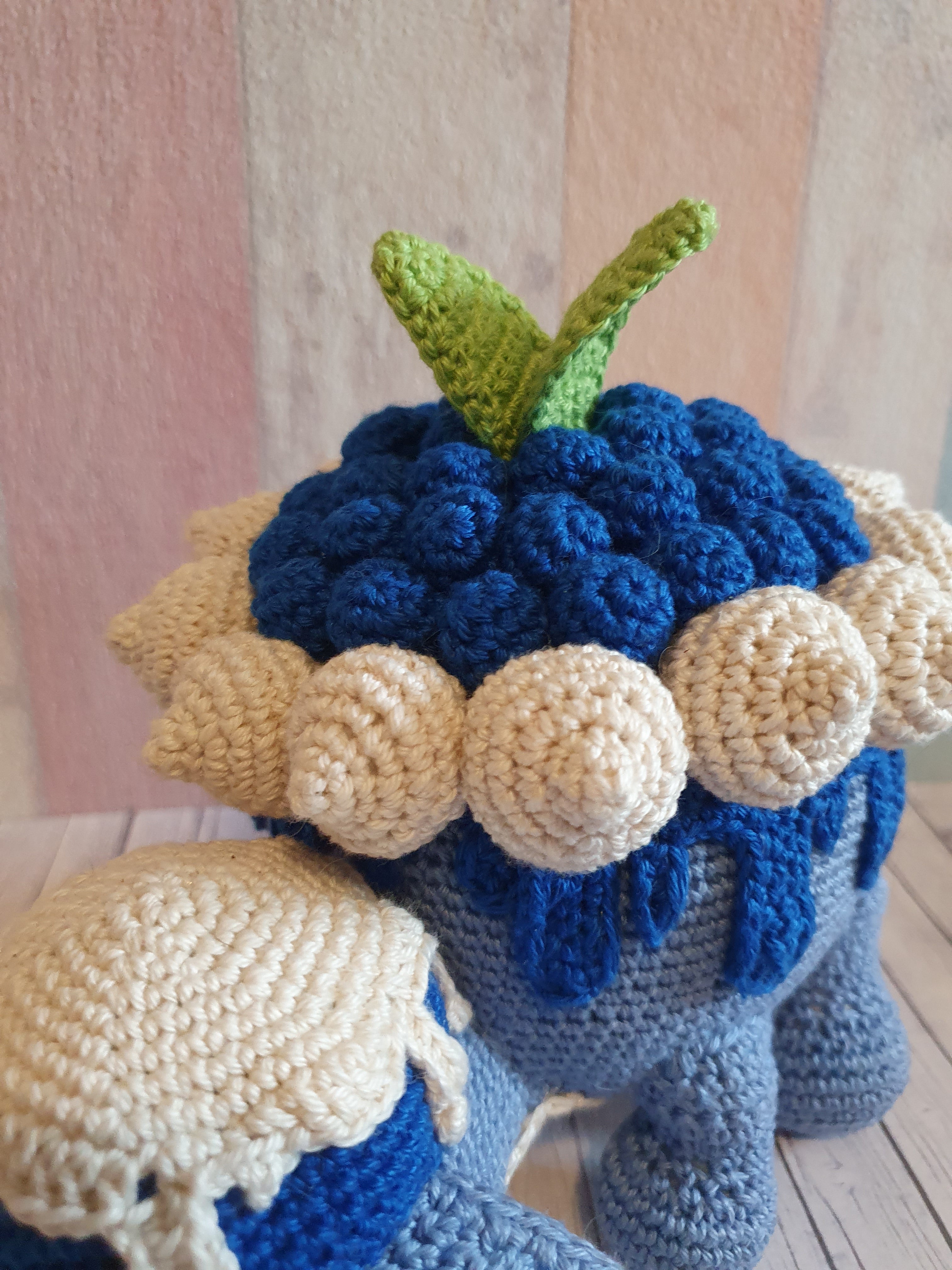 Amigurumi Pokemon Appletun Blueberry Version