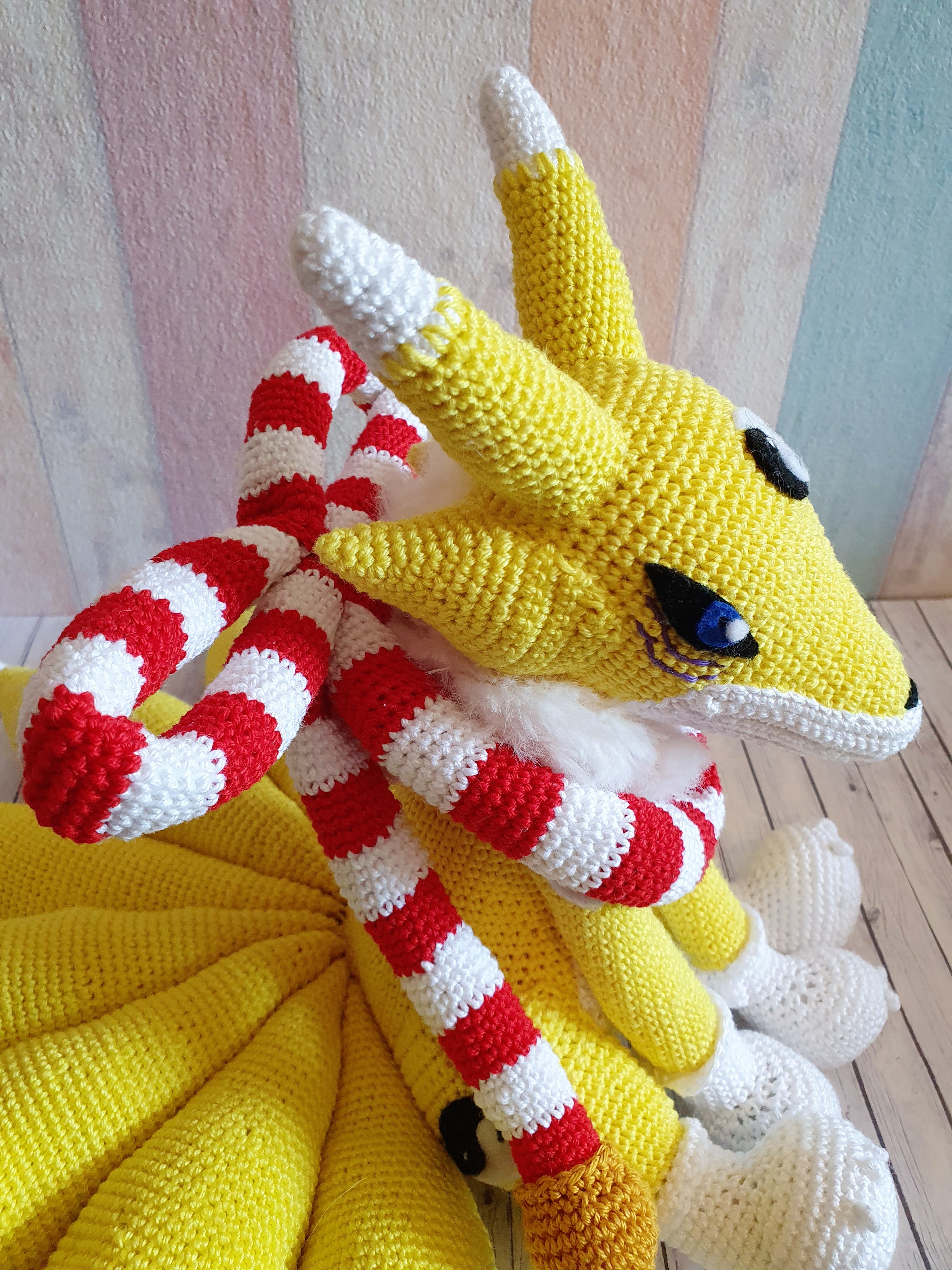 Amigurumi Digimon Kyubimon - UnicateArt