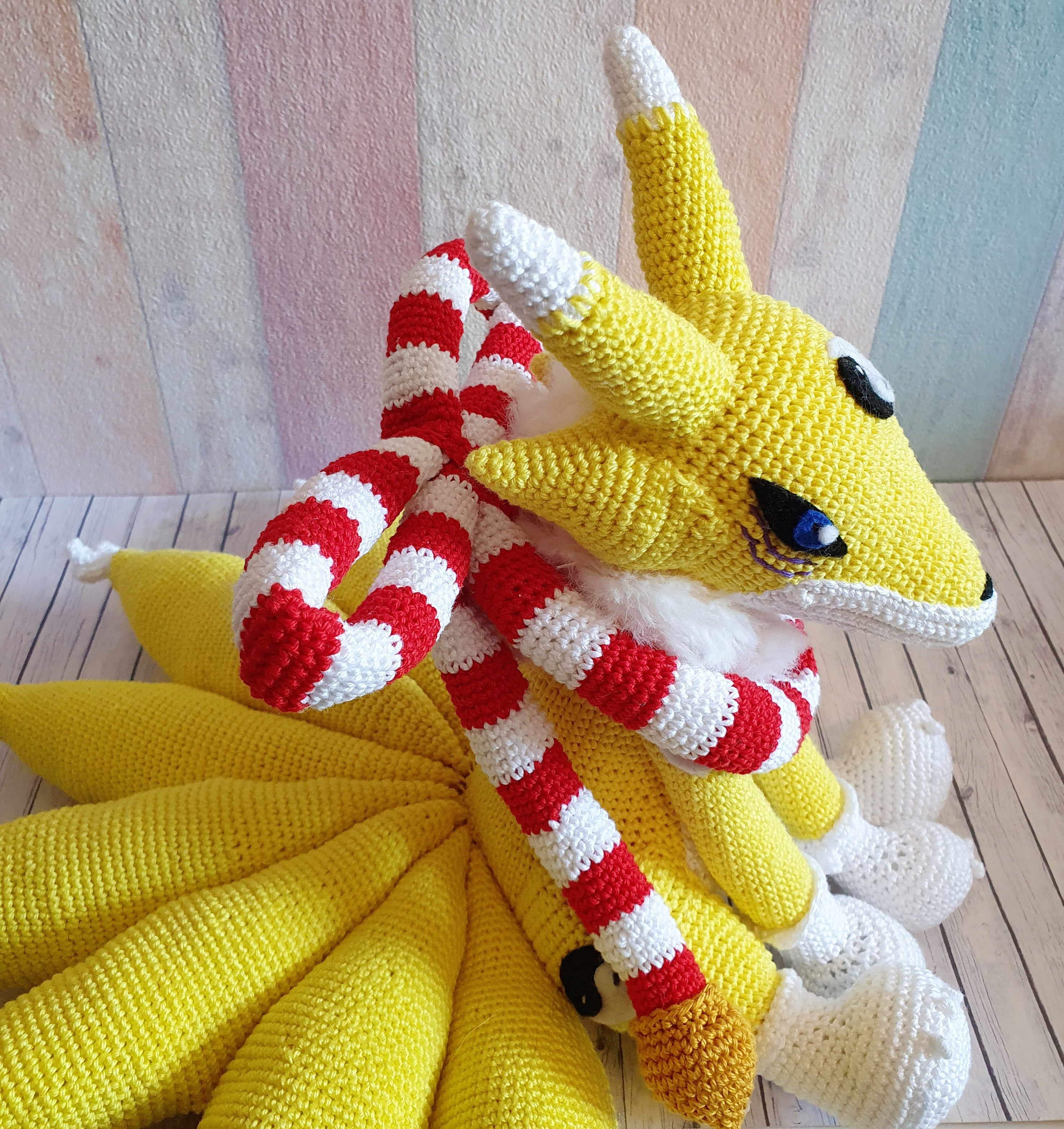 Amigurumi Digimon Kyubimon - UnicateArt