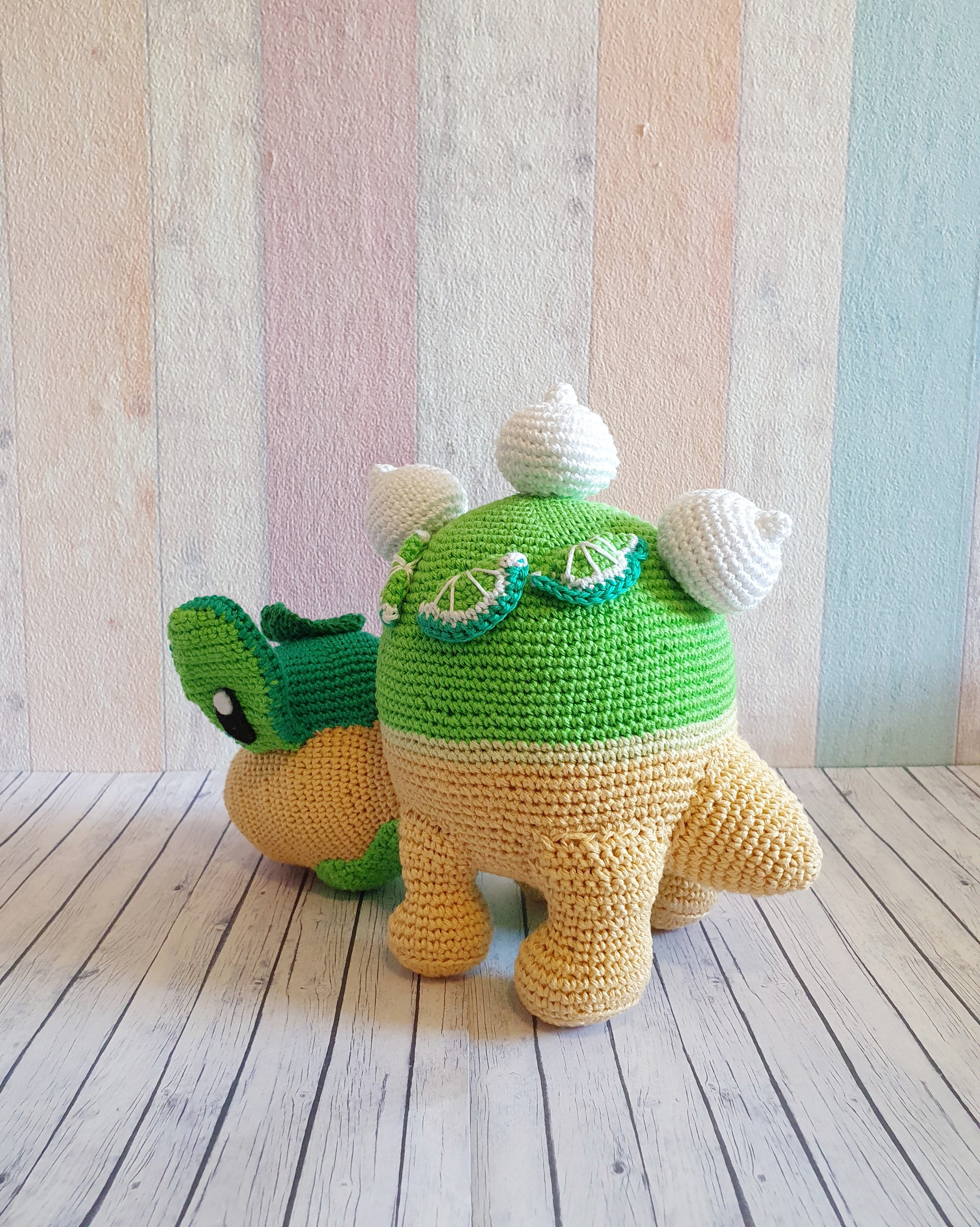 Amigurumi Pokemon Appletun Lime Version - UnicateArt