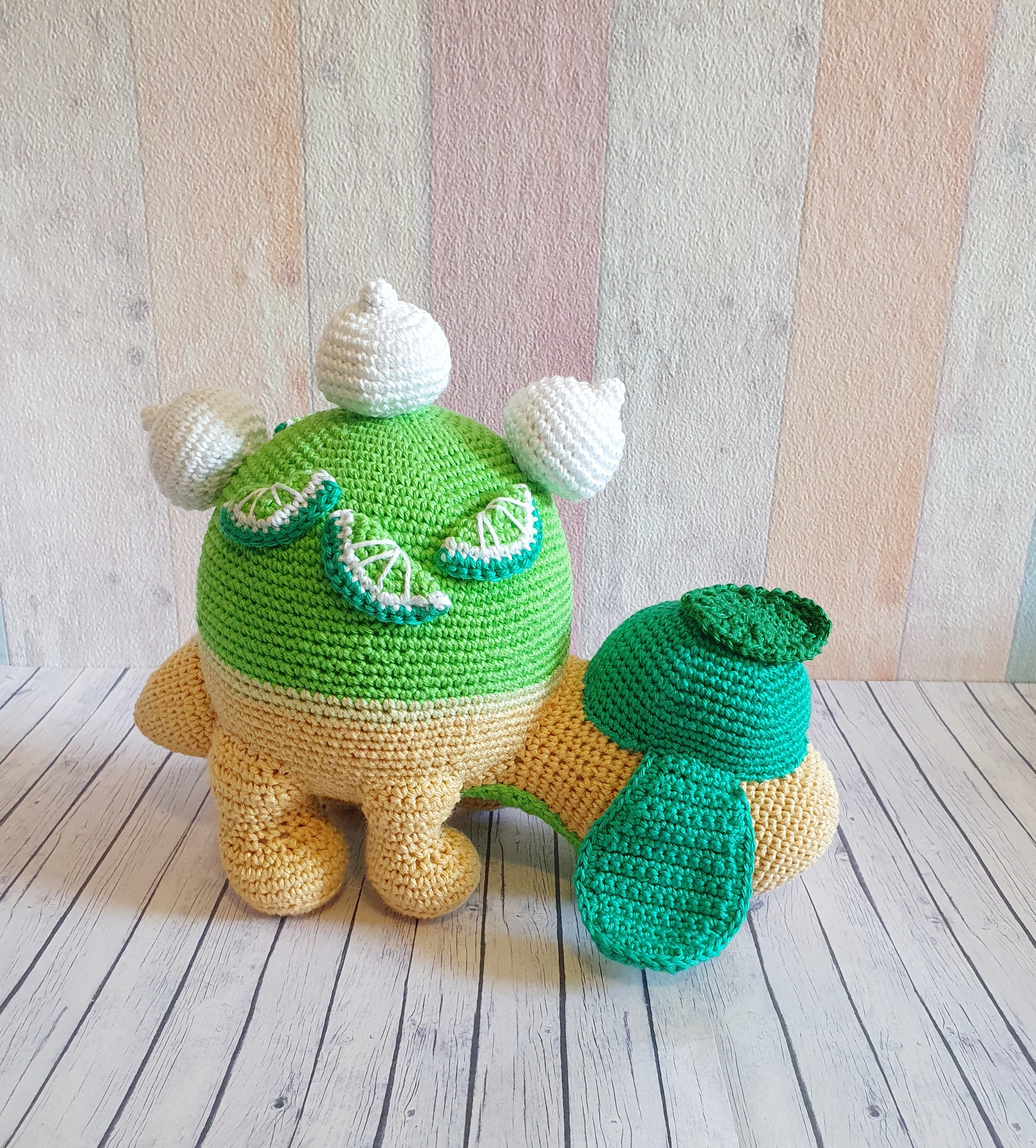 Amigurumi Pokemon Appletun Lime Version - UnicateArt