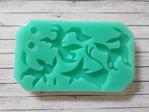 Silicone Mold Eeveelutions Umbreon Glaceon Leafeon Espeon Plus Random Shaker Bits