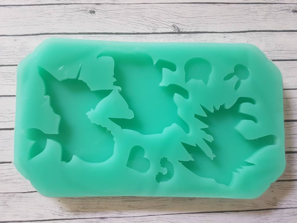 Silicone Mold Eeveelutions Jolteon Flareon Vaporeon Plus Random Shaker Bits