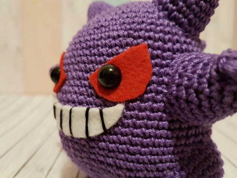 Amigurumi Pokemon Gengar - UnicateArt