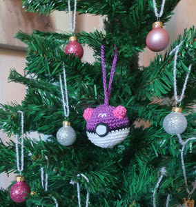 Christmas Tree Ornament Pokeball Masterball