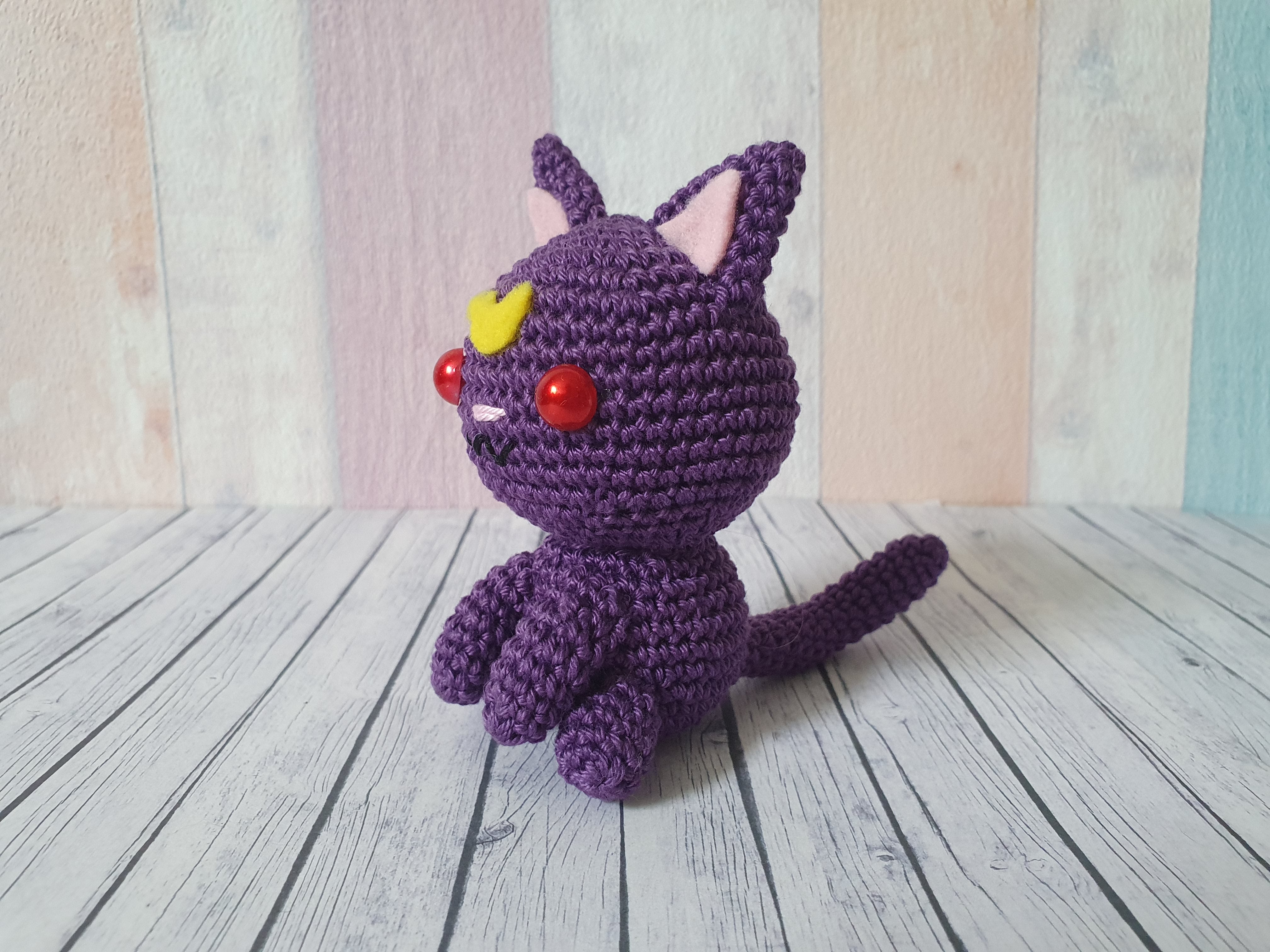 Amigurumi Sailor Moon Cats Luna / Artemis / Diana - Choose your favorite! - UnicateArt