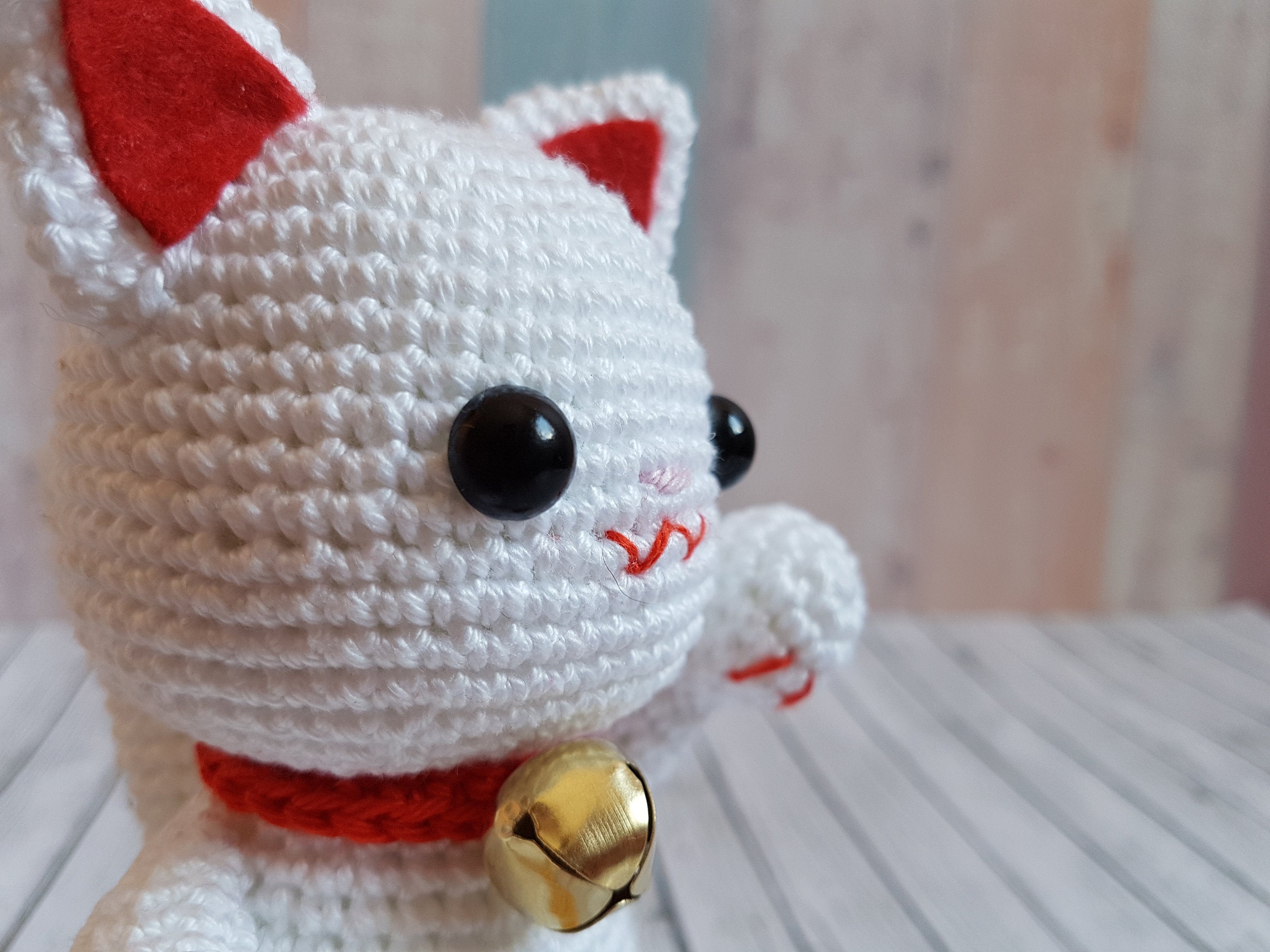 Amigurumi Lucky Cat Maneki Neko - UnicateArt