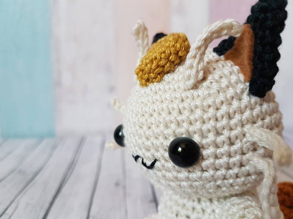 Amigurumi Pokemon  Meowth - UnicateArt