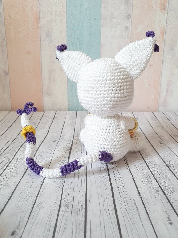 Amigurumi Gatomon Digimon Adventures - UnicateArt