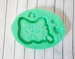 Silicone Mold Fox Mask Kitsune Shaker incl. Shaker Bits - UnicateArt