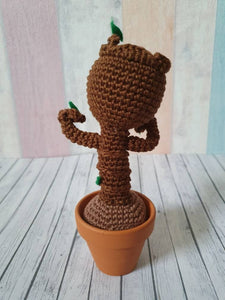 Amigurumi Guardians of the Galaxy Baby Groot with Pot - UnicateArt